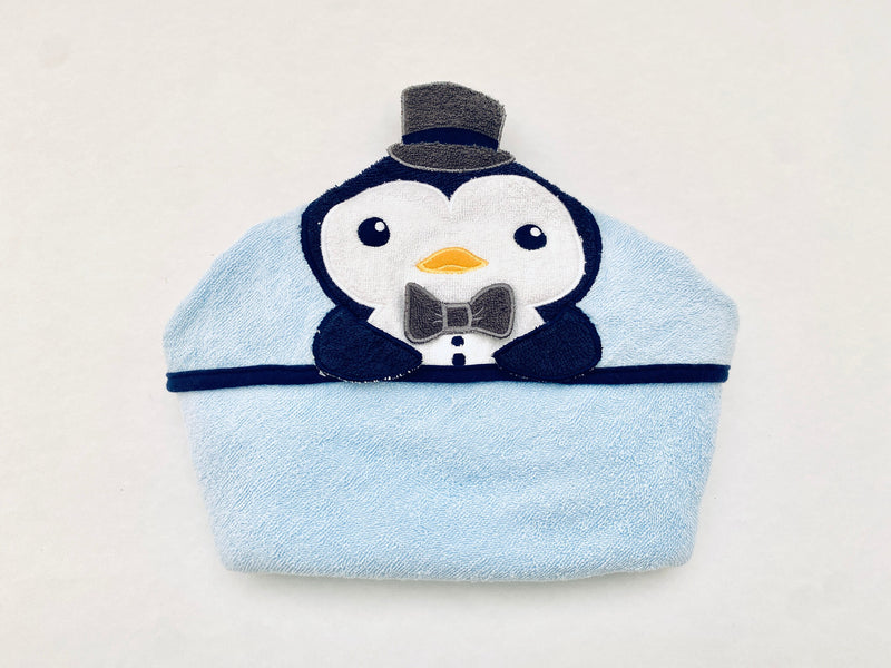 CLEARANCE, Personalized Gift For Baby Boy, Personalized Towel For Kids, Hooded Towel Baby, Baby Towel, Penguin Towel