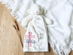 Personalized Baby Girl Cross Lamb Blanket